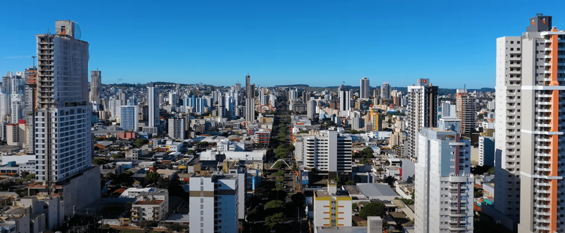 Imagem aérea de Chapecó